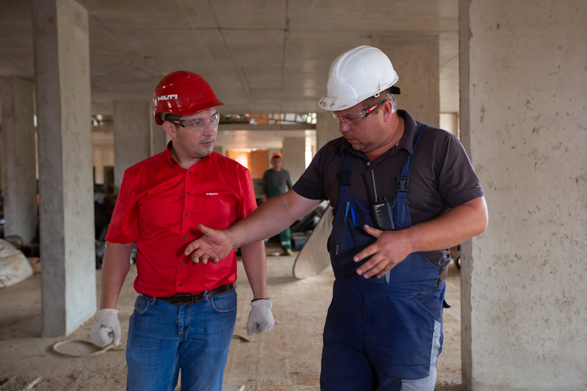 Property developer on construction site.